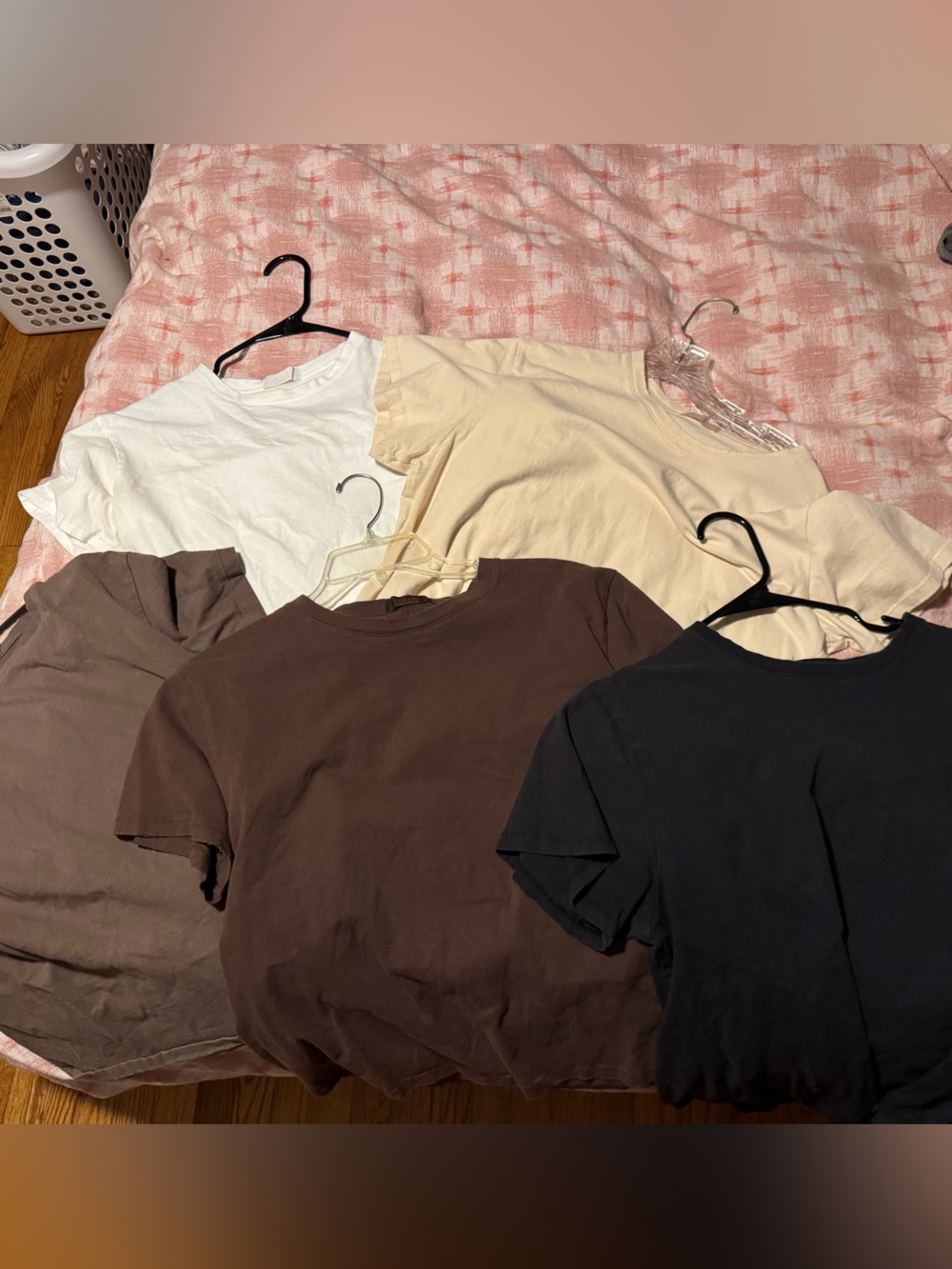 nuuds Short Sleeve Tee Bundle in White, Cream, Brown, Black, Taupe & long sleeve